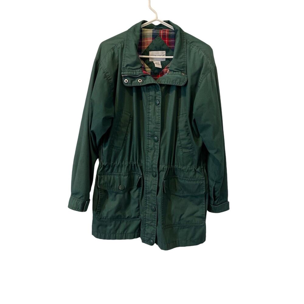 CABIN CREEK MENS Plaid LINED 3 SEASON JACKET COAT Full Zipper Snap Medium
